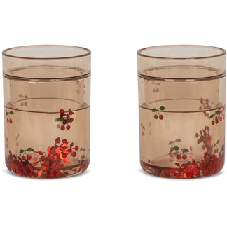 Glitter bekers Cherry 2st