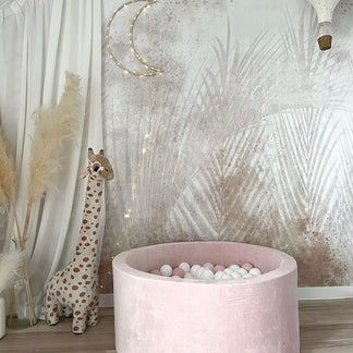 Piscine à balles Soft Velvet Rose clair 90x40cm