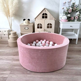 Piscine à balles Soft Velvet Rose Framboise 90x40cm