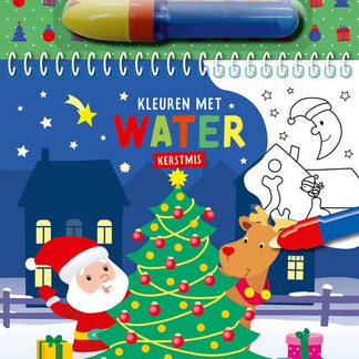 Kleuren met water - Kerstmis