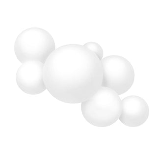 Guirlande de 7 ballons réutilisables blancs - Balloony