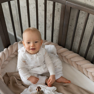 Gevlochten bedbumper Vissengraat mini - Lulumi