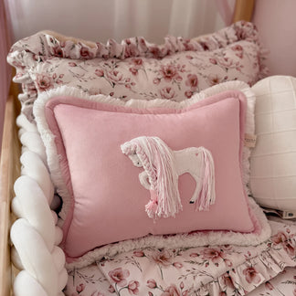 Coussin fleur en peluche