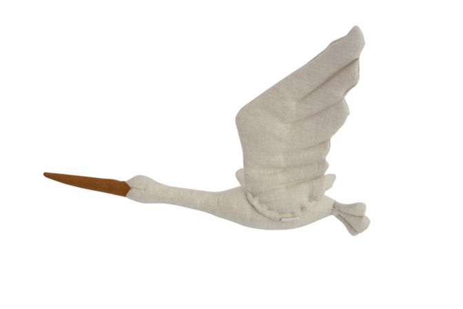 Linnen Ooievaar, beige