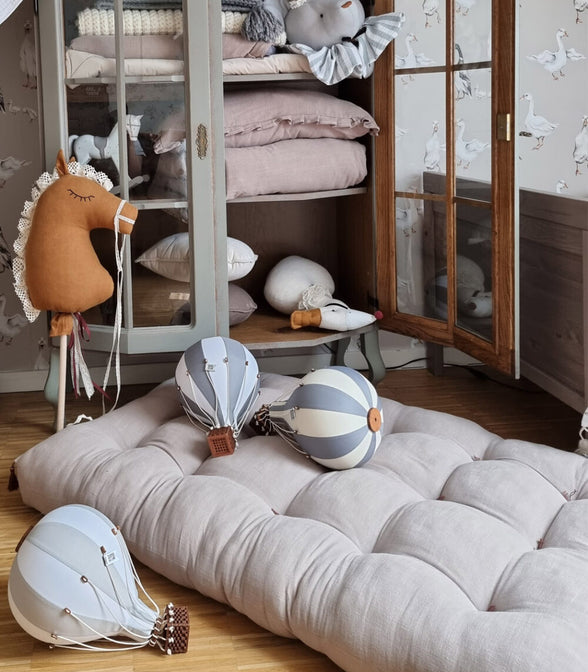 Linnen speelmatras Taupe