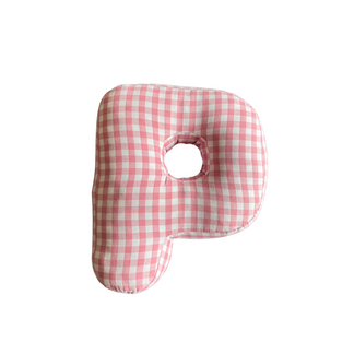 Letter kussen Ruit -Roze