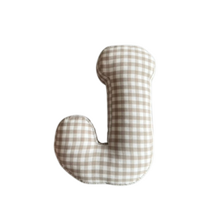Letter kussen Ruit - Taupe