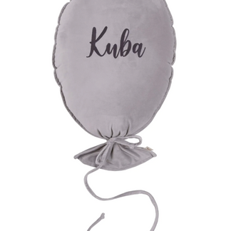Deluxe Balloon Pillow - Silver-Grey