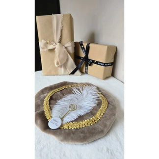 Chapeau Piet de luxe avec bâton de Saint - Velours marron - Zoemi Baby