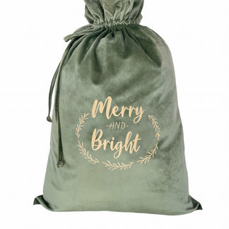 Sac cadeau vert forêt avec nom