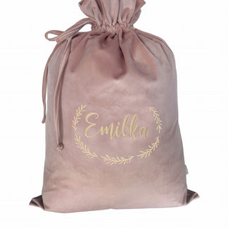 Sac cadeau rose naturel avec nom