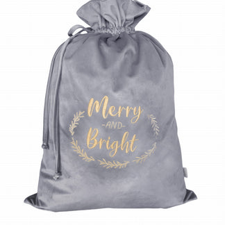 Sac cadeau argenté avec nom