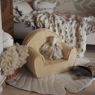 Chaise côtelée Sandy Yellow - avec nom brodé