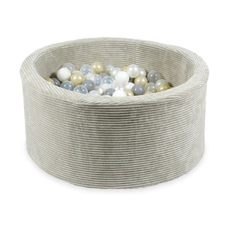 Piscine à balles Velvet Rib 90x40 cm « Gris » - Mimii