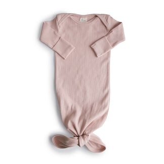 Geknoopte baby slaapzak/romper Ribbed Blush