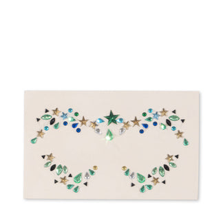 Bijoux de visage verts