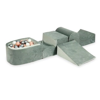 ENSEMBLE DE JEU EN MOUSSE VELOURS GRIS