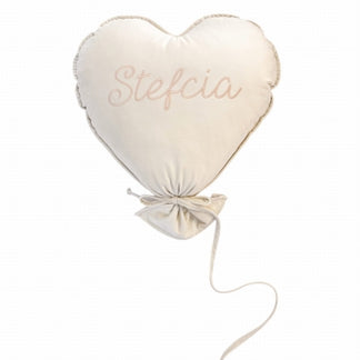 Heart Balloon Pillow Deluxe - Vanilla Cream