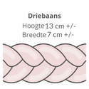Gevlochten bedbumper Driebaans - Lulumi