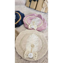 Bonnet Piet de luxe avec bâton et nœud du Père Noël - Velours rose - Zoemi Baby