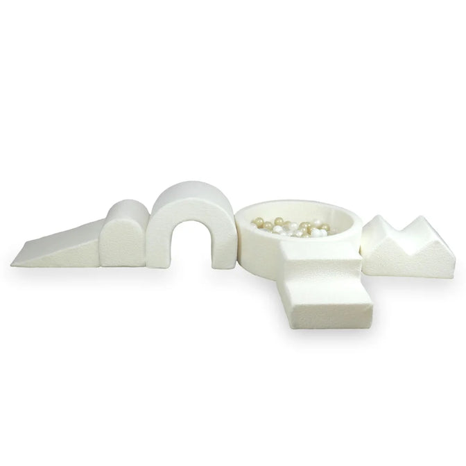 Set Elementen Bouclé Wit 5 elementen - Mimii