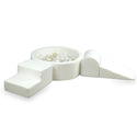 Set Eléments + Piscine à Balles 90x30cm Bouclé Blanc - Mimii