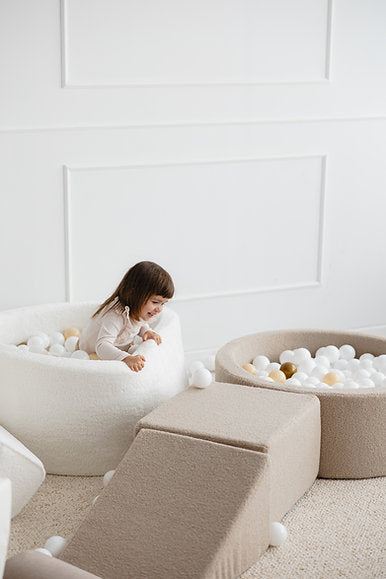 Ballenbak Bouclé Créme 90x40cm