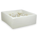 Ballenbak Bouclé 110 x 110 x 40 cm Wit - Mimii