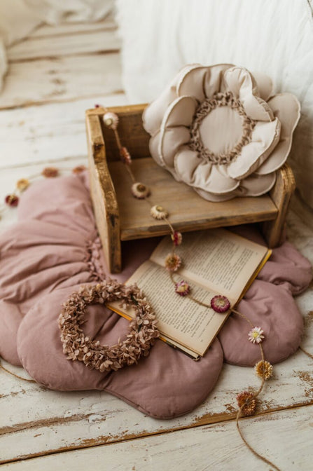 Bloem Kussen Decoratief – Naturel