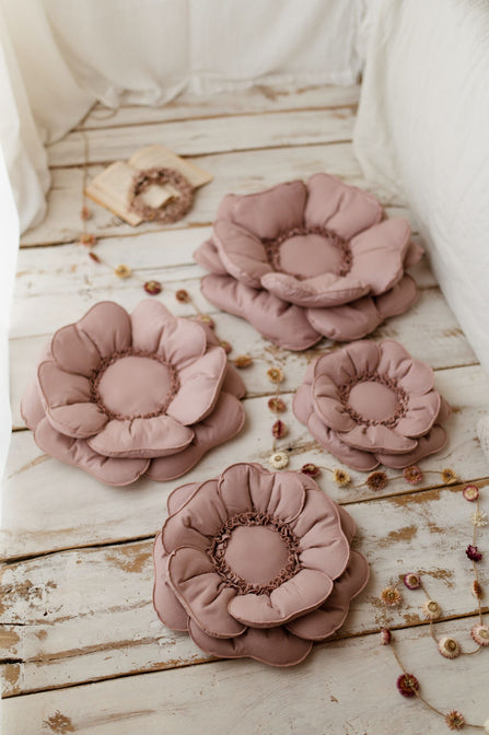 Bloem Kussen Decoratief – Roze