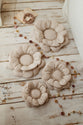 Bloem Kussen Decoratief – Beige