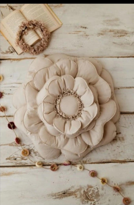 Bloem Kussen Decoratief – Naturel