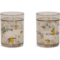 Glitter bekers Lemon 2st