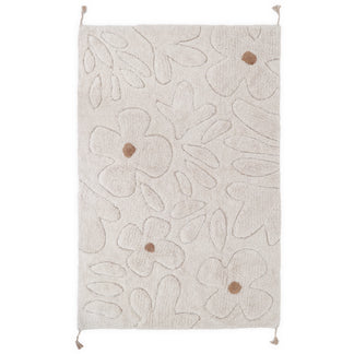 GENTLE FLORA tapijt Naturel – wasbaar