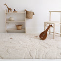 GENTLE FLORA tapijt Naturel – wasbaar