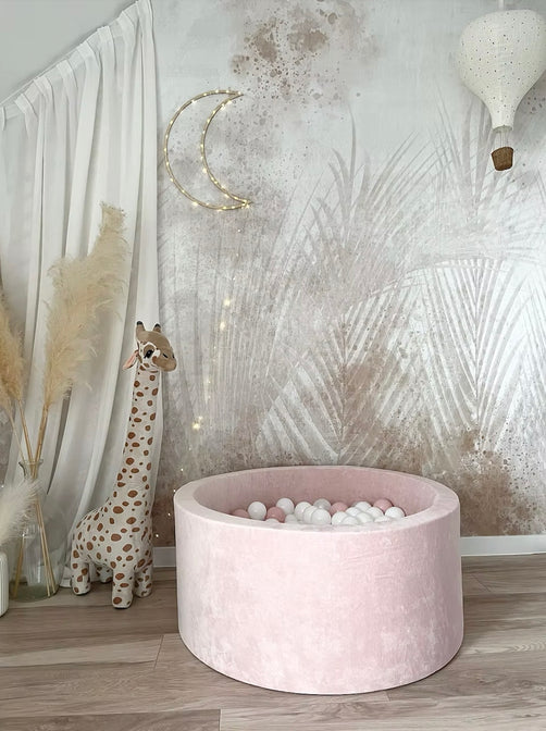 Ballenbak Soft Velvet Light Pink 90x40cm