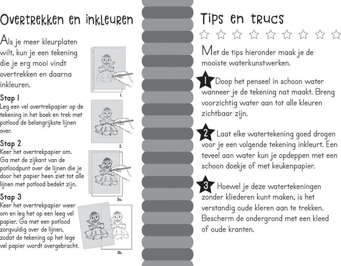 Magisch Waterkleurboek "Prinsessen"