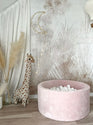Ballenbak Soft Velvet Light Pink 90x40cm