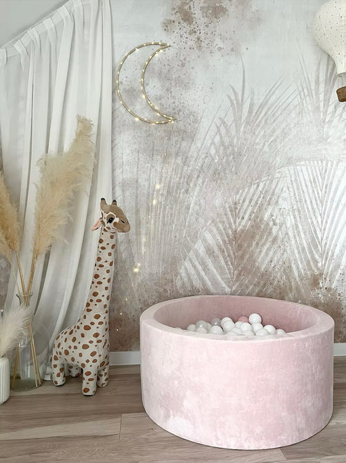 Ballenbak Soft Velvet Light Pink 90x40cm
