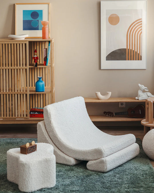Cream White Cloud Pouffe - WigiWama