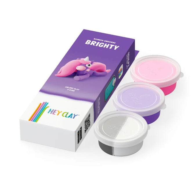 HeyClay - Rainbow Unicorn Brighty 3 stuks