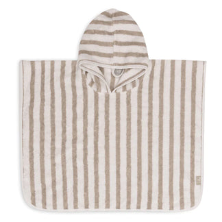 Poncho de bain Stripe Terry Vert Olive - Jollein