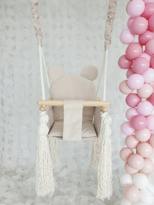 Balançoire bébé Teddy Bear Ecru - MOJE