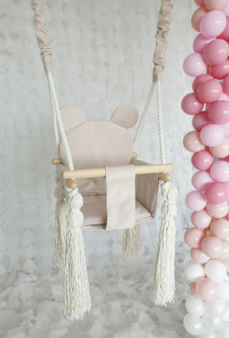 Balançoire bébé Teddy Bear Ecru - MOJE