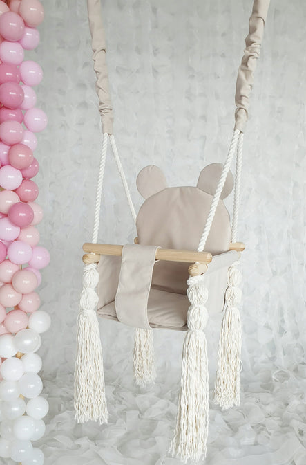 Balançoire bébé Teddy Bear Ecru - MOJE