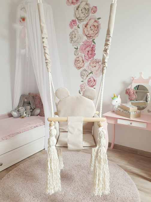 Balançoire bébé Teddy Bear Ecru - MOJE