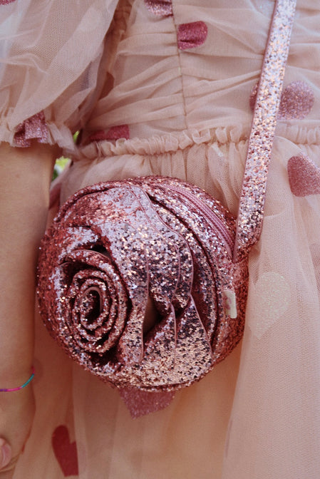 Rose glitter tas