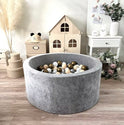 Ballenbak Soft Velvet Grey 90x40cm