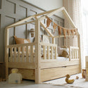 Bedhuisje Yara Duo met bedlade Naturel - 90x190cm