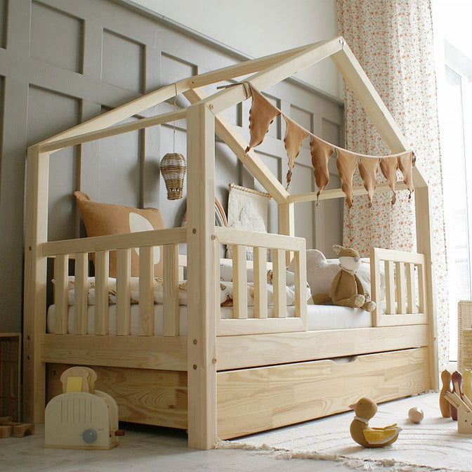 Bedhuisje Yara Duo met bedlade Naturel - 90x190cm